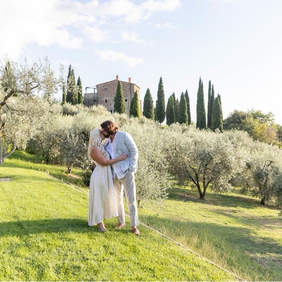 Banana Republic Silk Ivory Dress SIZE L PETITE - Picture 5 of 11